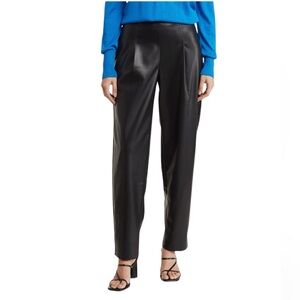 NWOT DKNY Faux Leather Black Pants, Size Medium